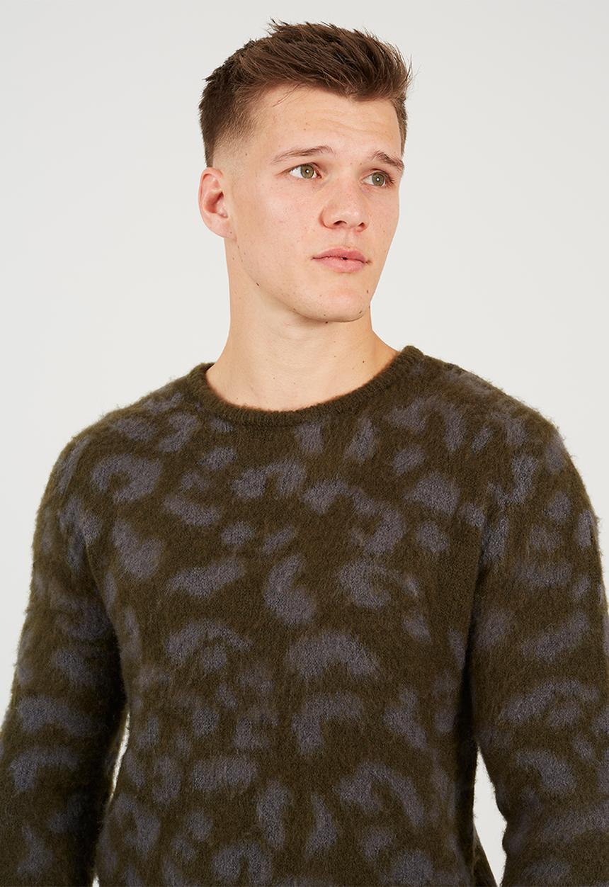 Brave Soul - Crew Neck Jumper  - Khaki/Grey