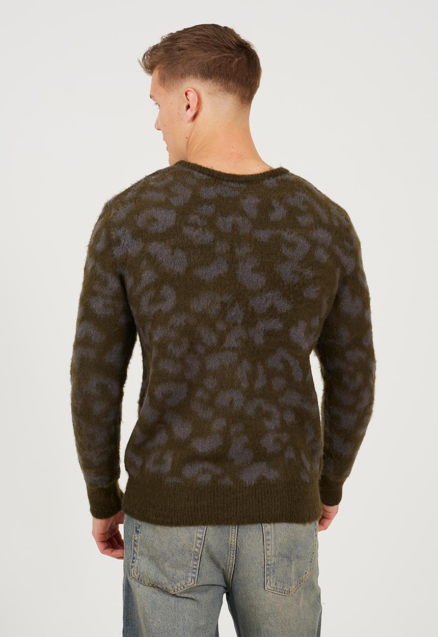 Brave Soul - Crew Neck Jumper  - Khaki/Grey