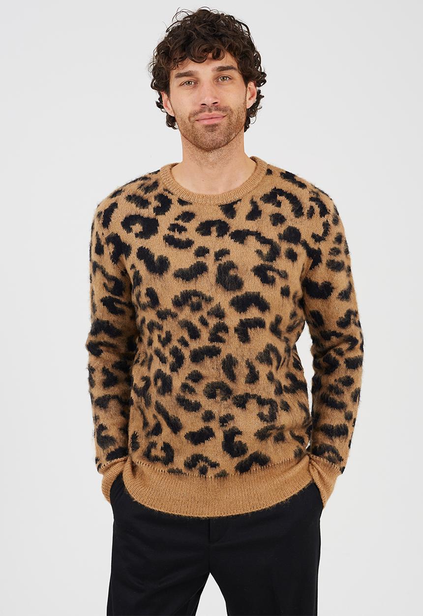 Brave Soul - Crew Neck Jumper - Tan/Jet Black