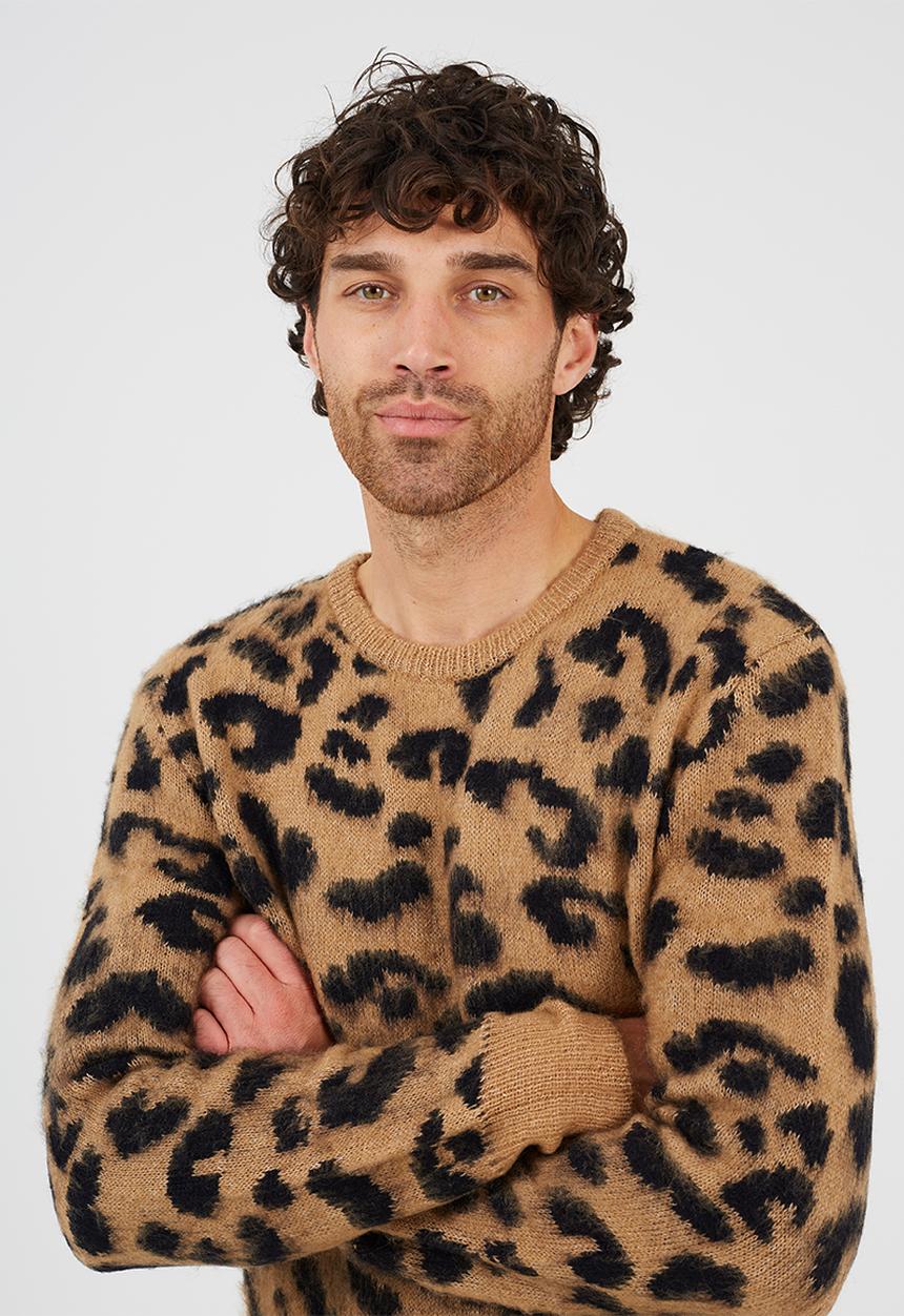 Brave Soul - Crew Neck Jumper - Tan/Jet Black