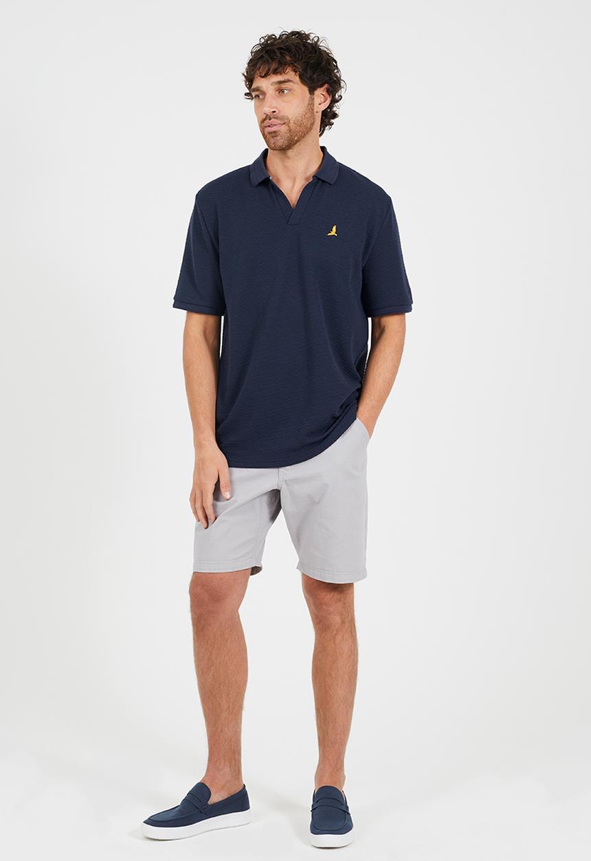 Brave Soul - Short Sleeved Polo Shirt - Navy