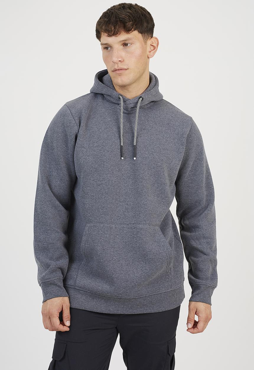Brave Soul - Hoodie With Cross Over Hood - Charcoal Marl