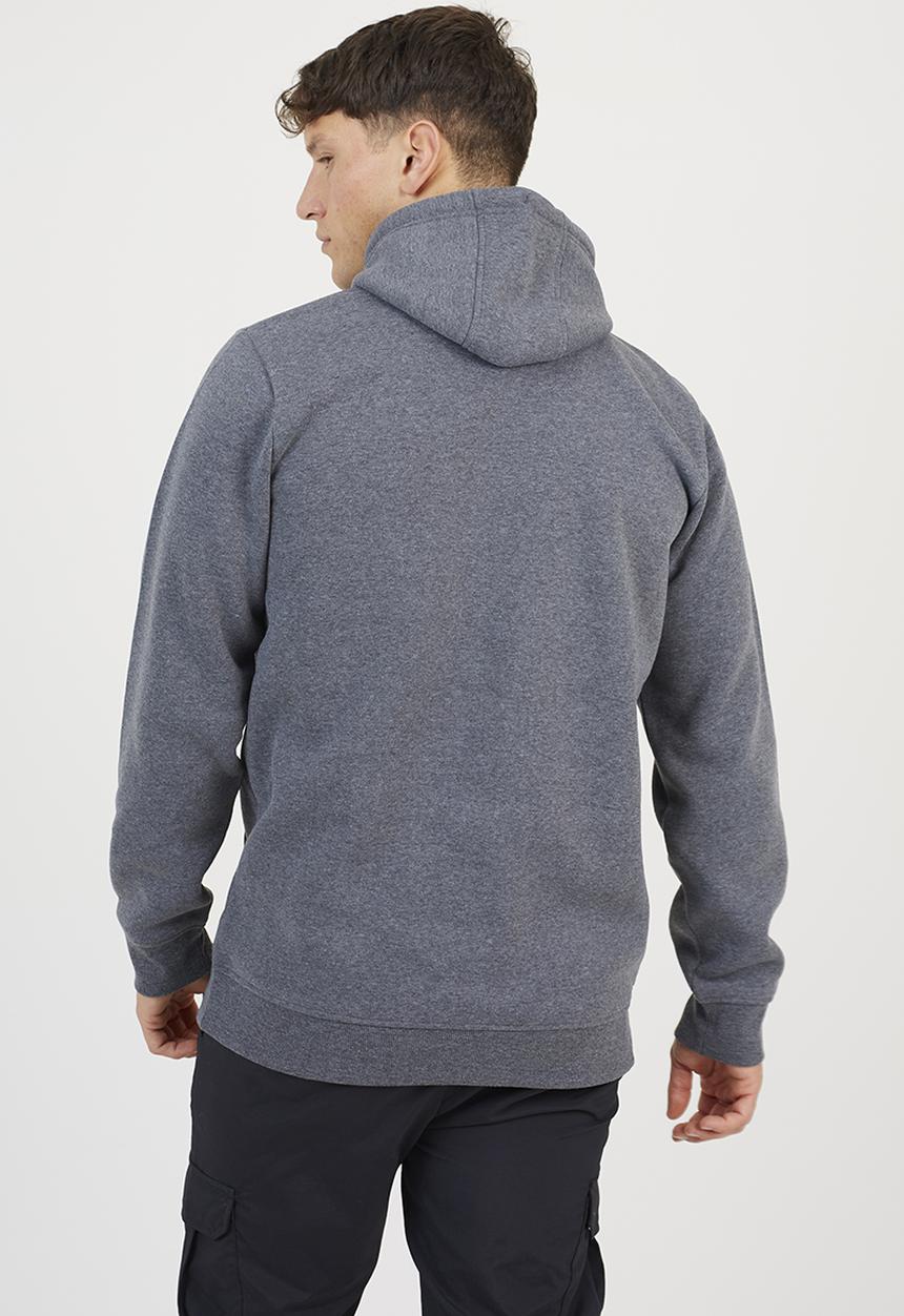 Brave Soul - Hoodie With Cross Over Hood - Charcoal Marl