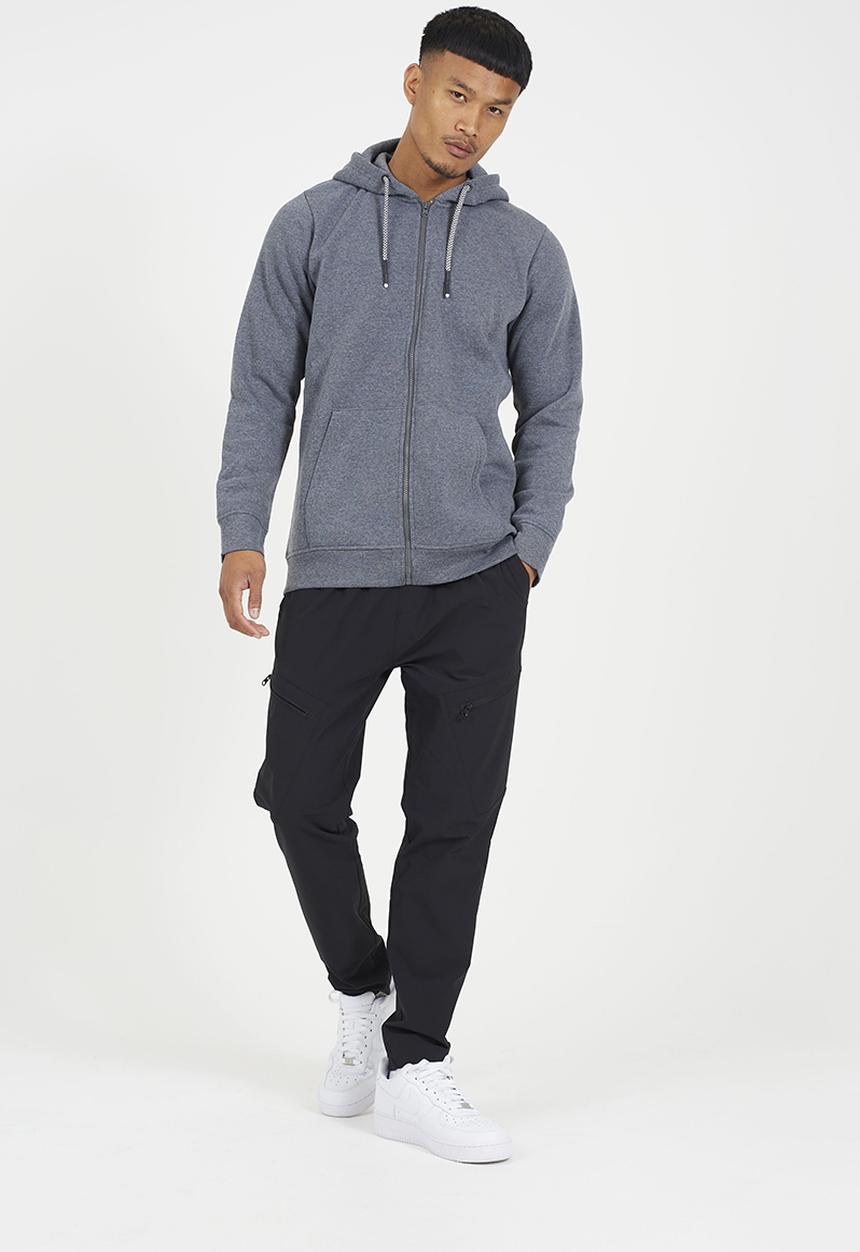 Brave Soul - Zip Hoodie - Charcoal Marl