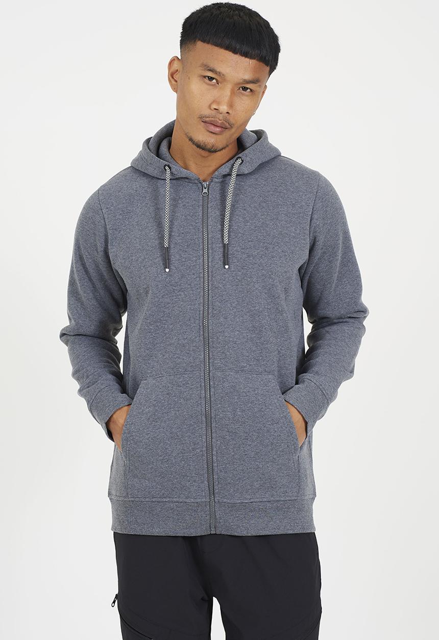Brave Soul - Zip Hoodie - Charcoal Marl