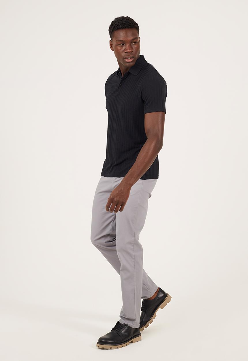 Brave Soul - Short Sleeved 3 Button Polo - Jet Black