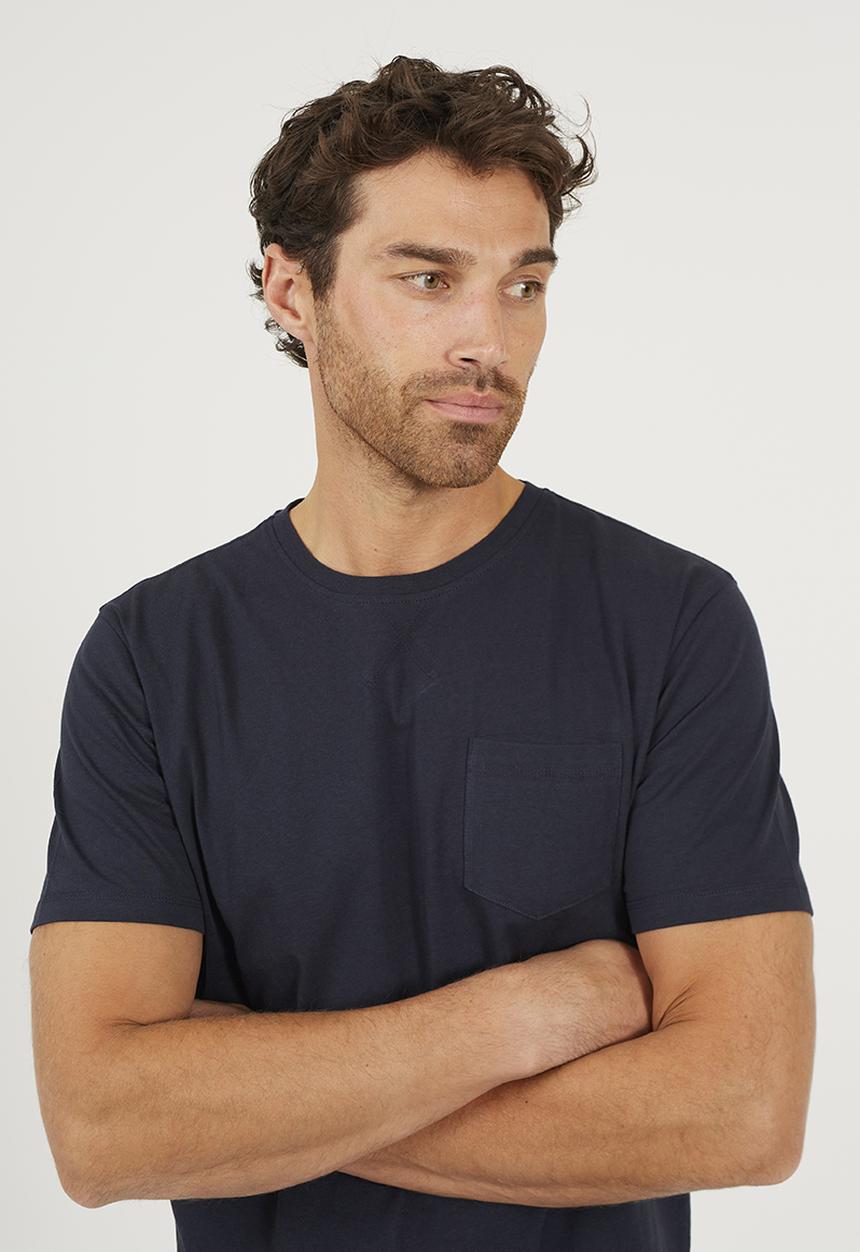 Brave Soul - Crew Neck T-shirt - Rich Navy