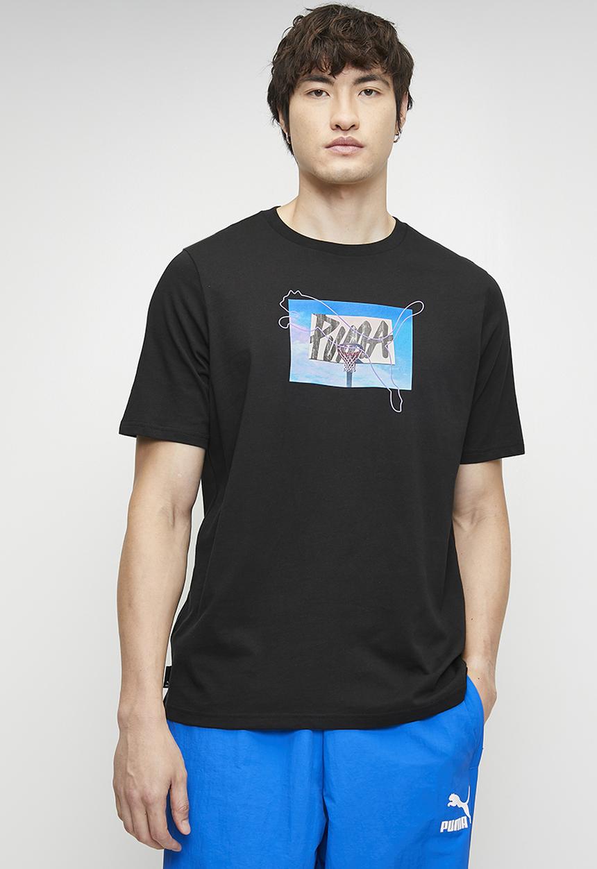 PUMA - PUMA Basket Graphic Tee - PUMA Black