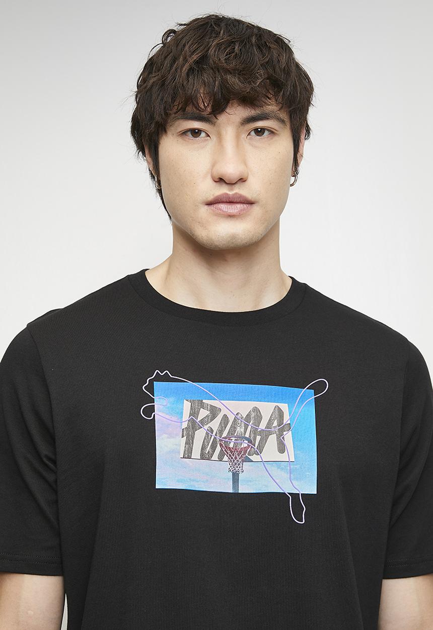 PUMA - PUMA Basket Graphic Tee - PUMA Black