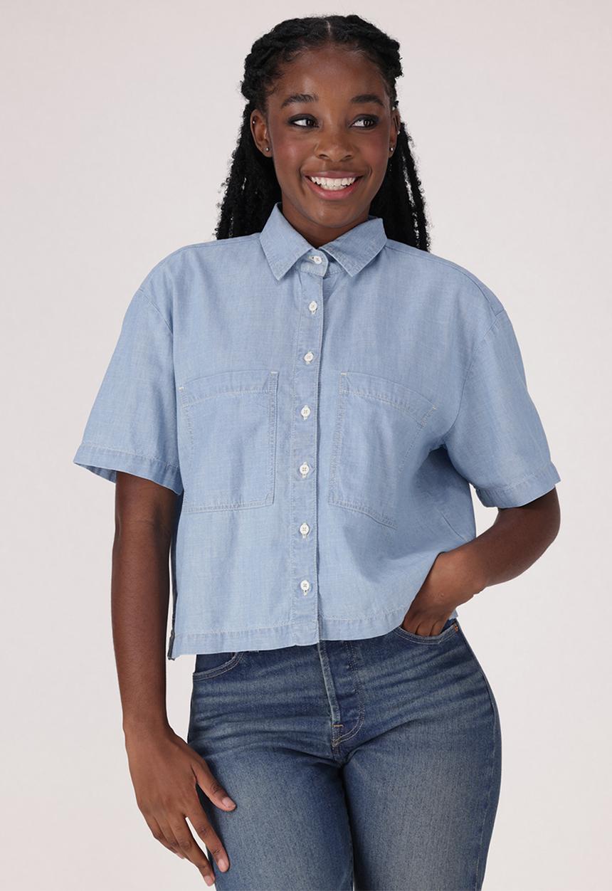 Levi’s® - Harlie short sleeve cropped shrt z - brass organ