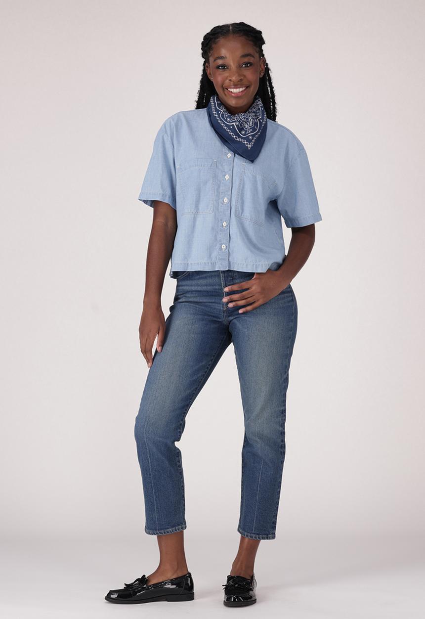 Levi’s® - Harlie short sleeve cropped shrt z - brass organ