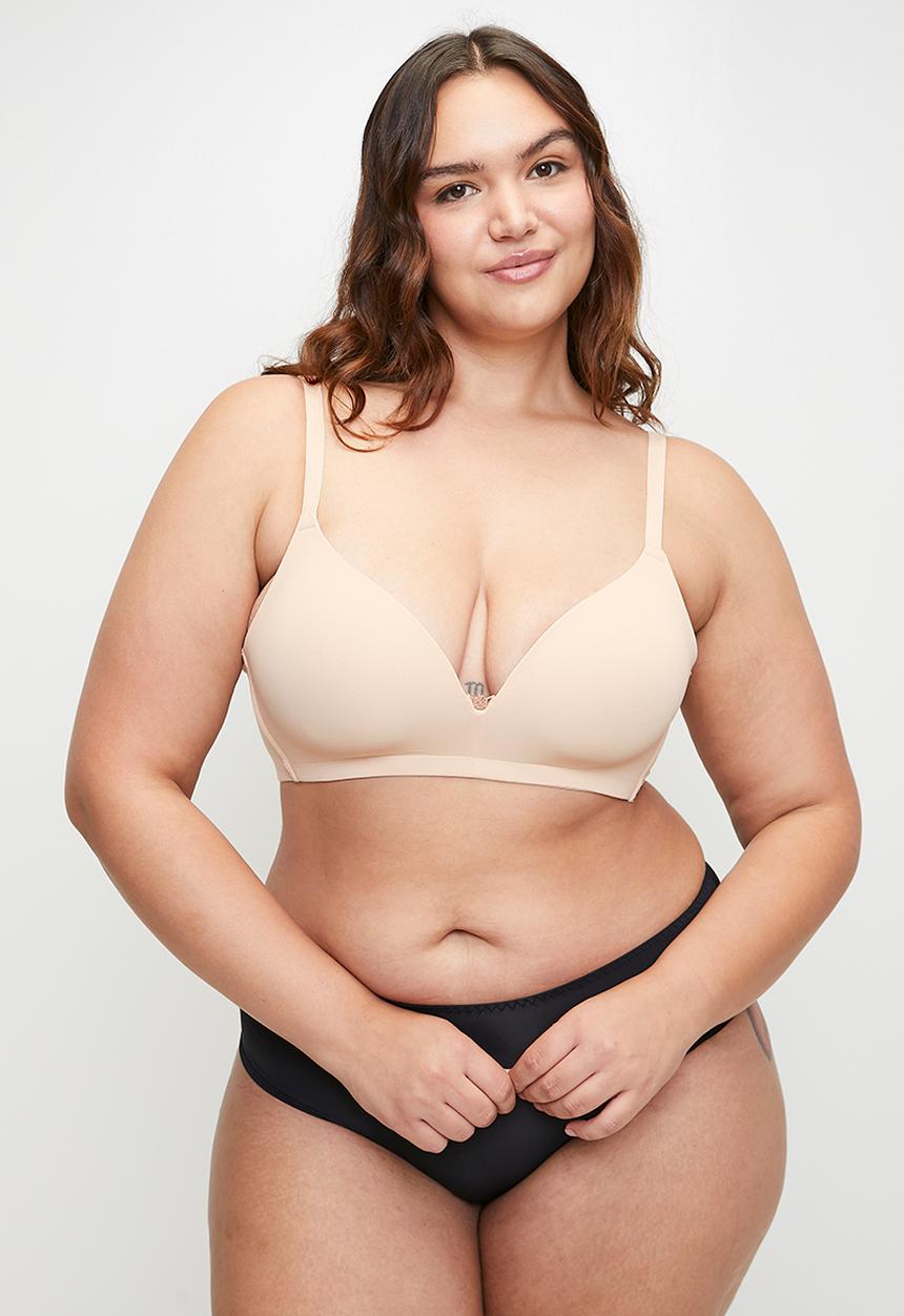 DORINA - Light padded soft bra - black/beige
