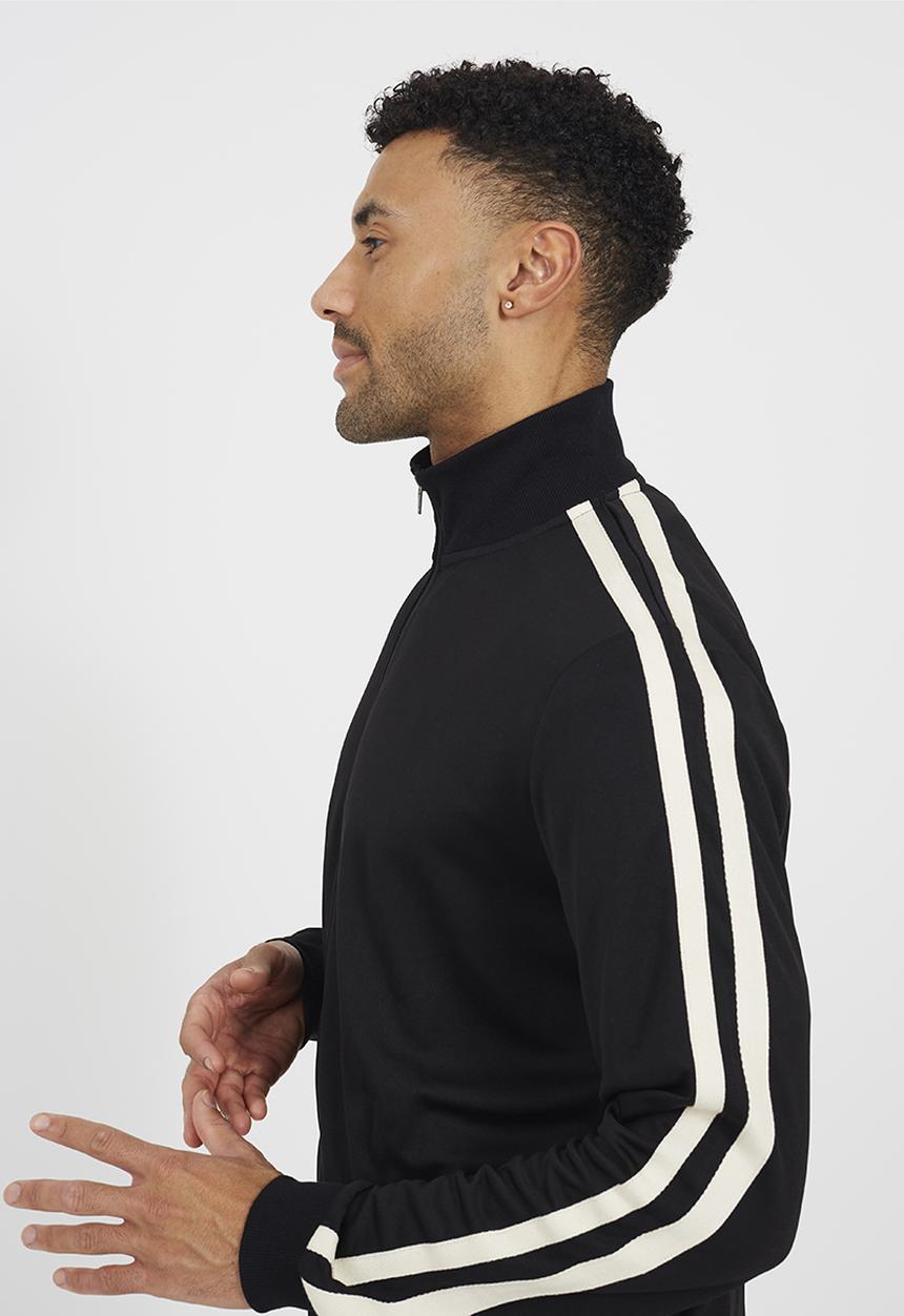 Brave Soul - Zip Track Top Concealed Nylon Zip - Jet Black