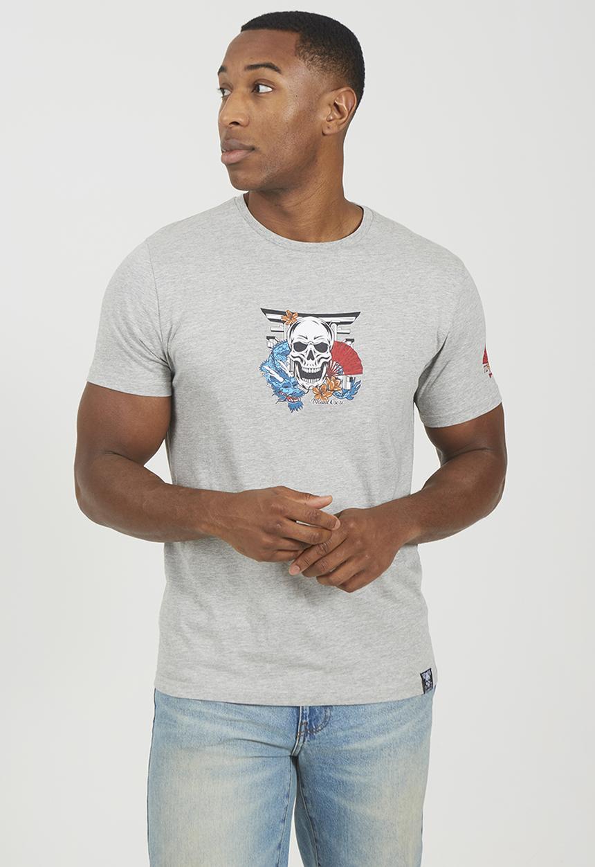 Brave Soul - Crew Neck Tshirt - Lt Grey Marl