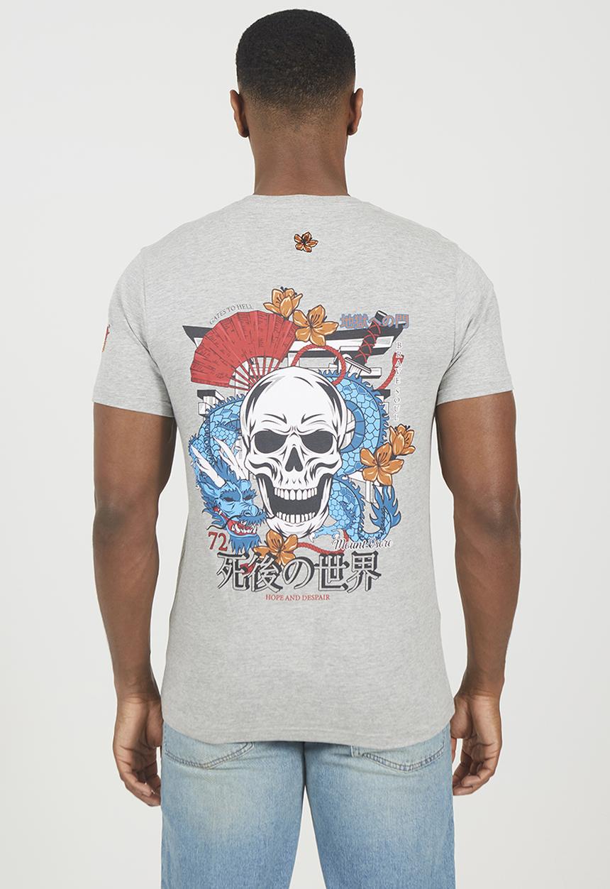 Brave Soul - Crew Neck Tshirt - Lt Grey Marl