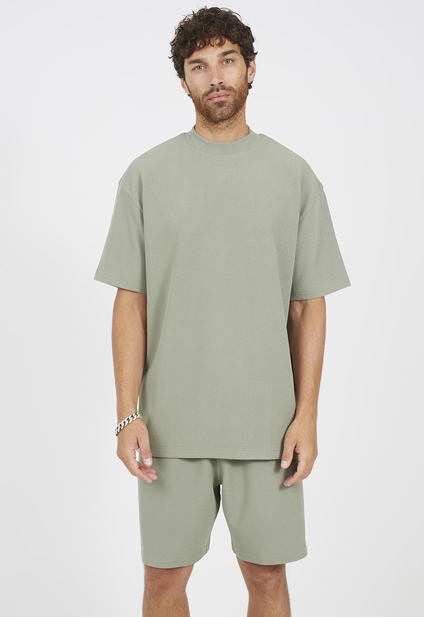 Brave Soul - Relaxed Fit, Short Sleeve Tshirt- Washed Sage