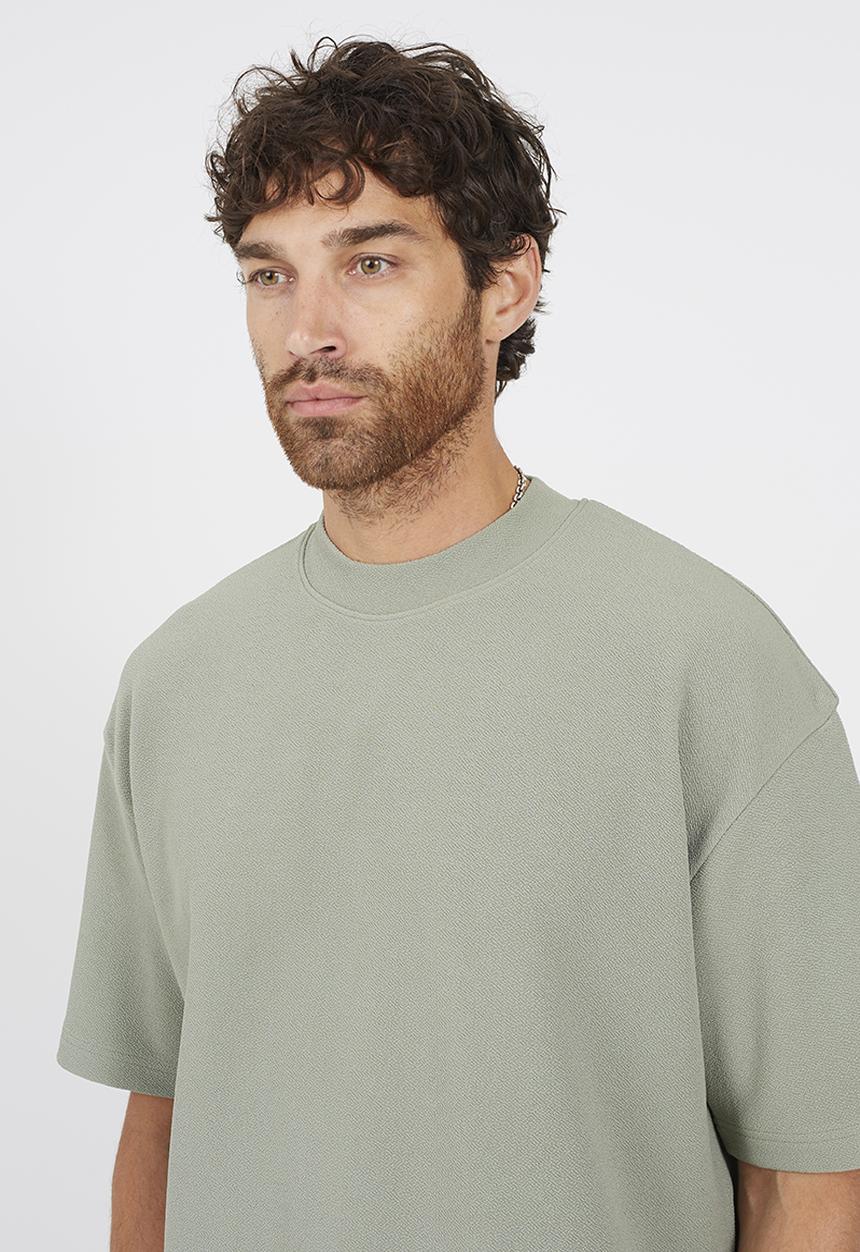 Brave Soul - Relaxed Fit, Short Sleeve Tshirt- Washed Sage
