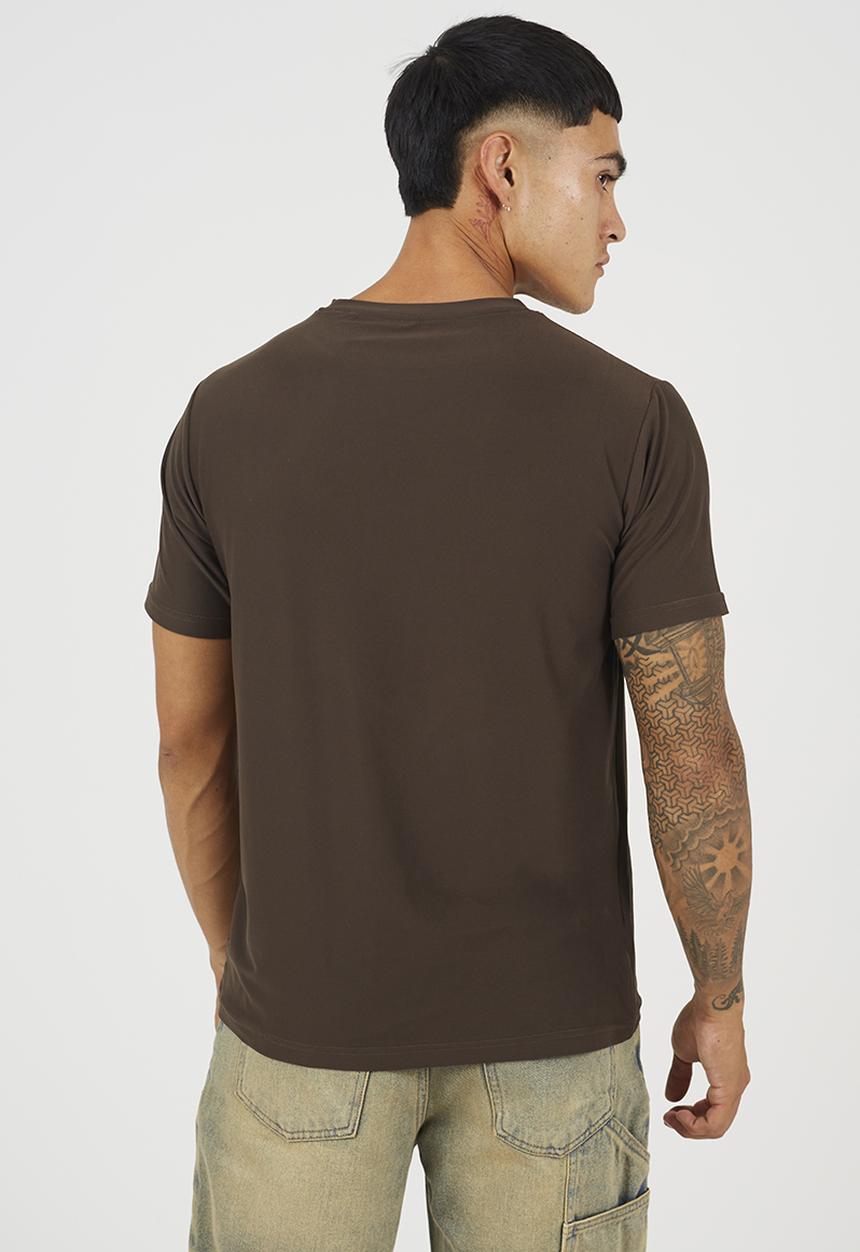 Brave Soul - Crew Neck Short Sleeve T-Shirt - Deep Chocolate