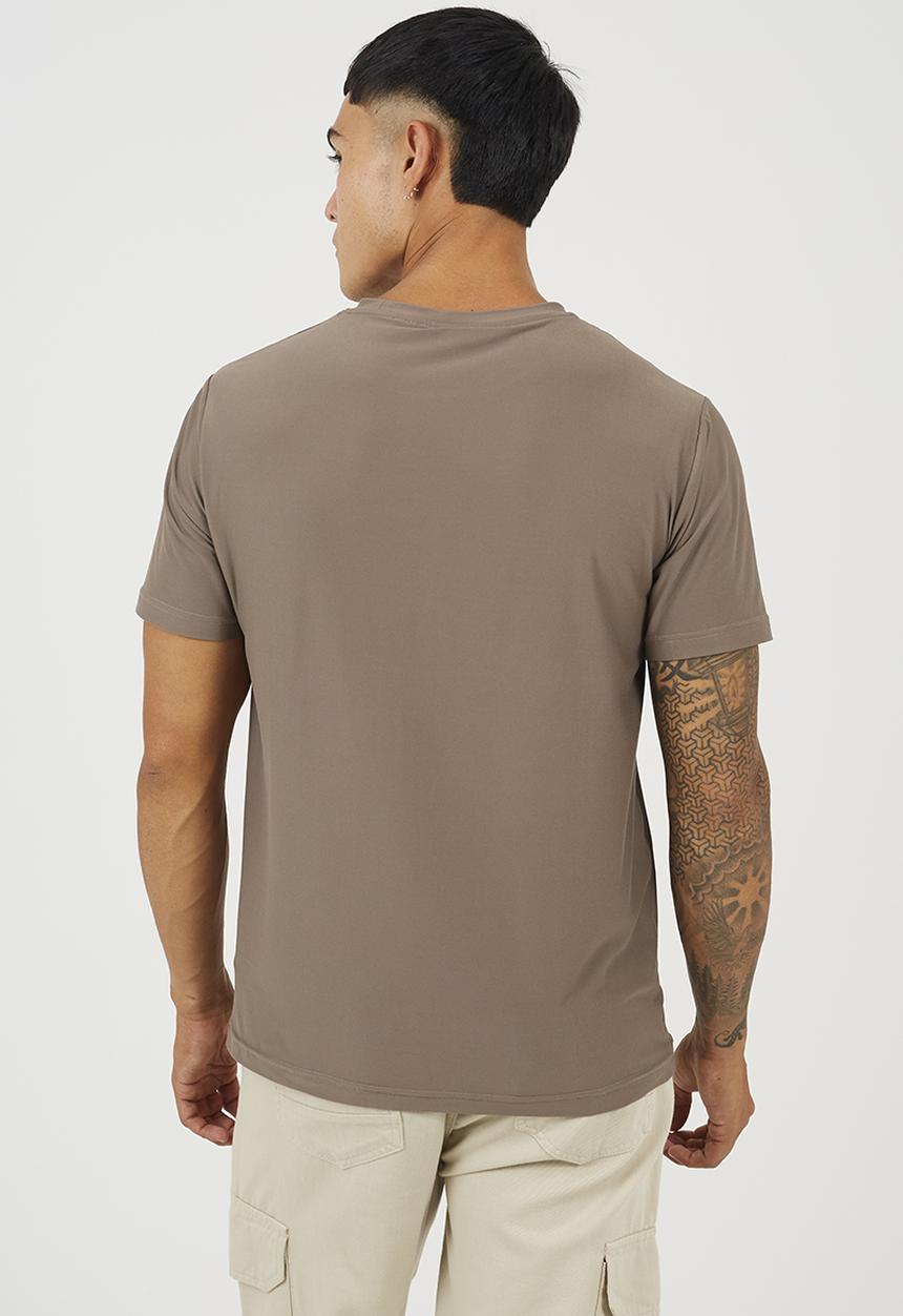 Brave Soul - Crew Neck Short Sleeve T-Shirt - Light Brown