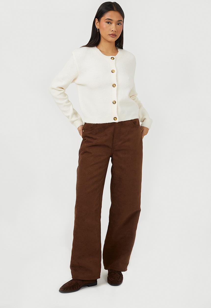 Brave Soul - Ladies Raglan Jersey Knit Cardi - Off White