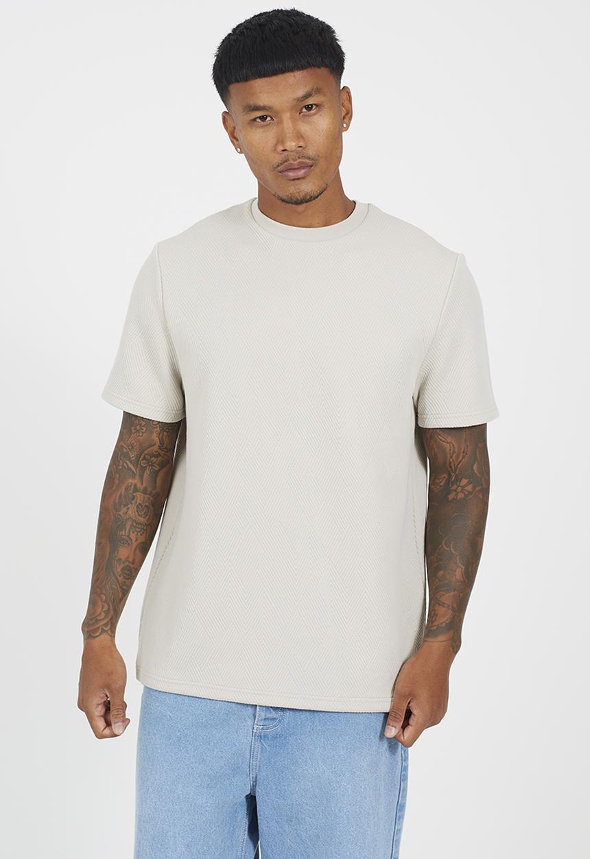 Brave Soul - Oversized Fit T-shirt  - Light Taupe