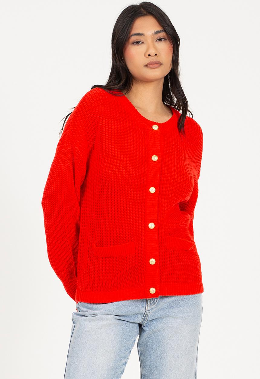Brave Soul - Ladies Crew Neck - Red