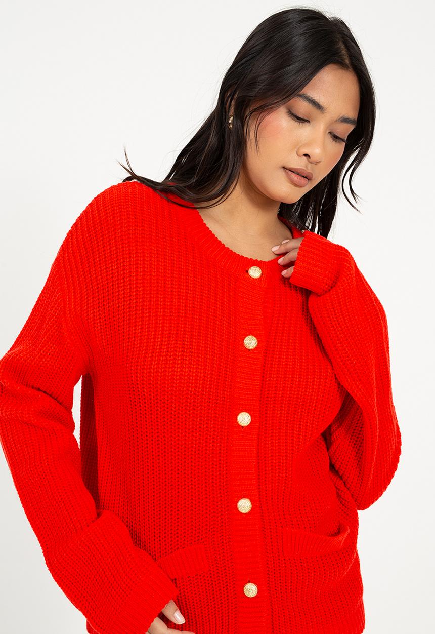 Brave Soul - Ladies Crew Neck - Red