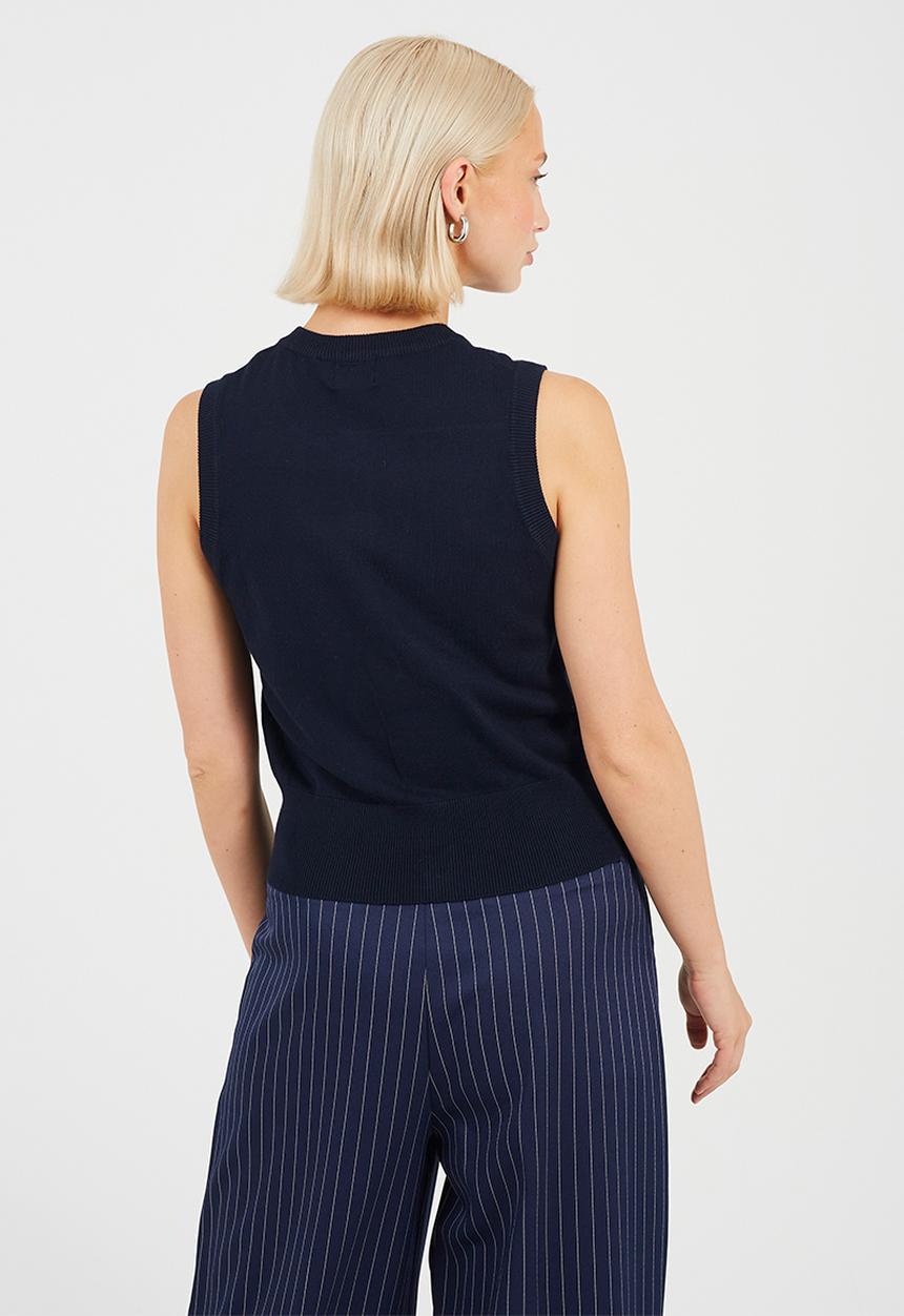 Brave Soul - Ladies Sleeveless Waist Coat - Navy
