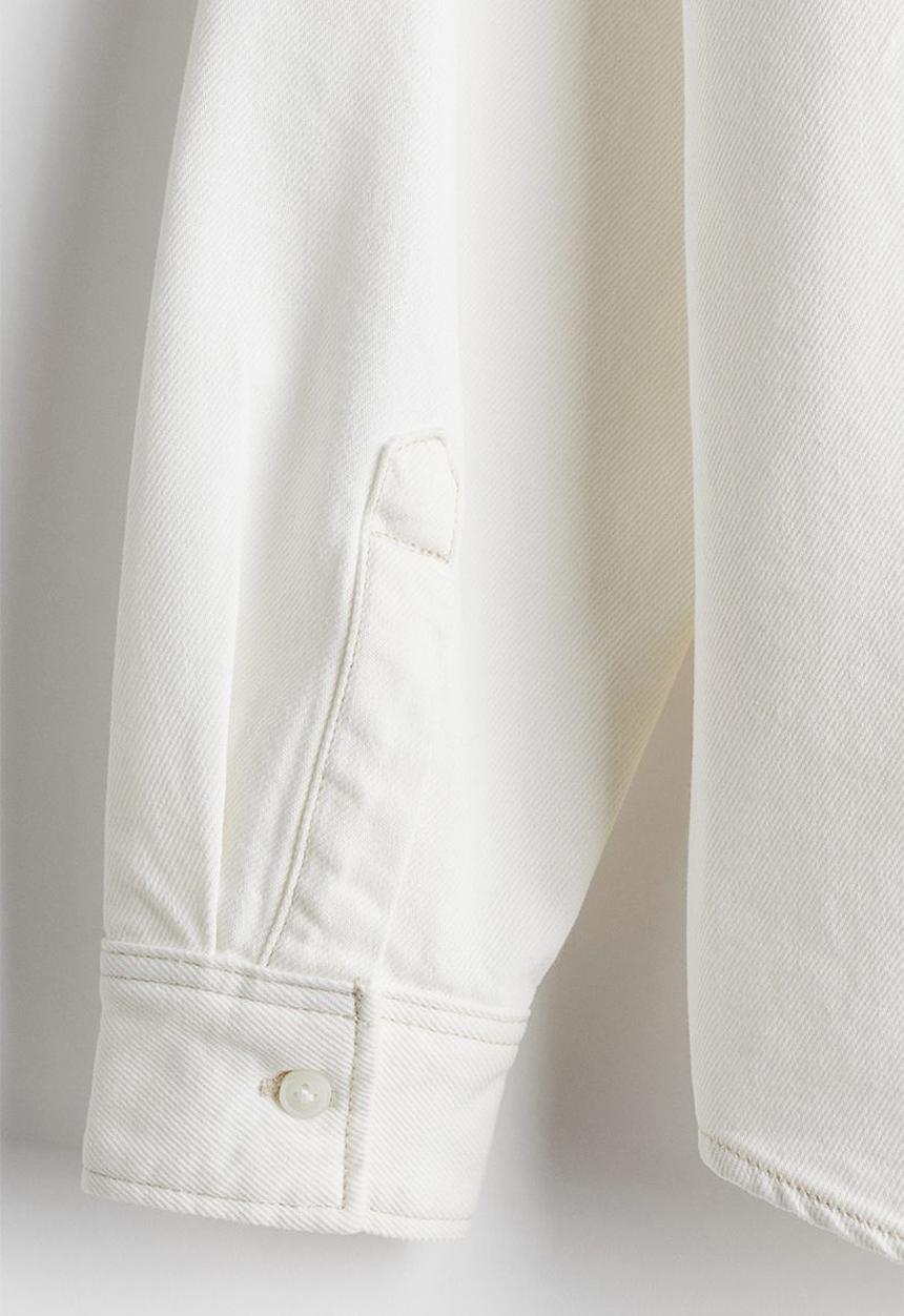 H&M - Loose fit denim shirt - white