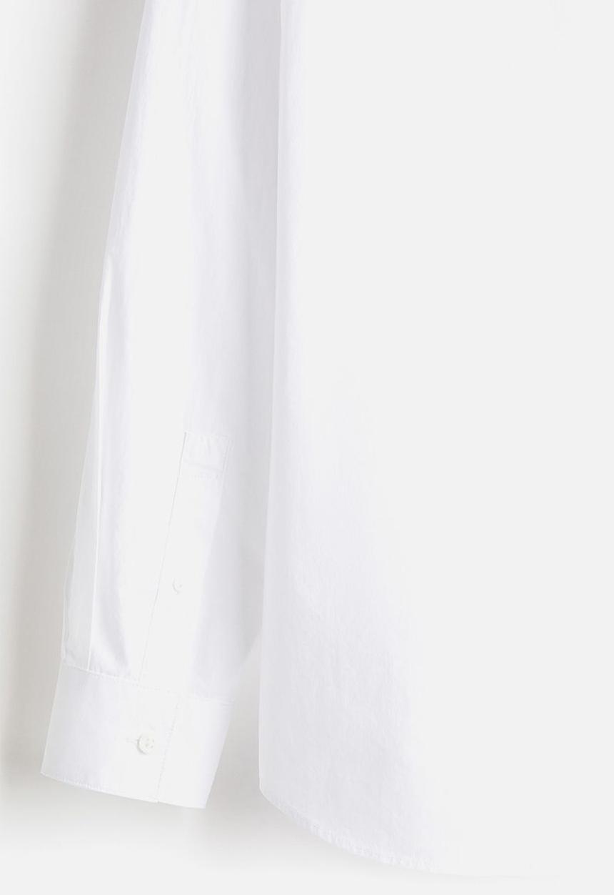 H&M - Loose fit poplin shirt - white