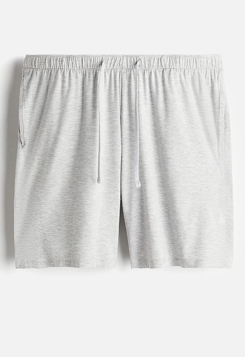 H&M - Jersey pyjama t-shirt and shorts - light grey marl