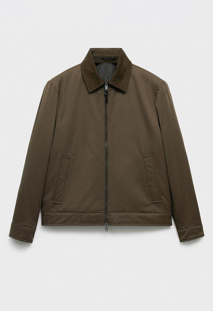 MANGO - Jacket murrey - dark green