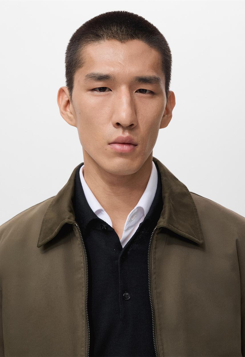 MANGO - Jacket murrey - dark green