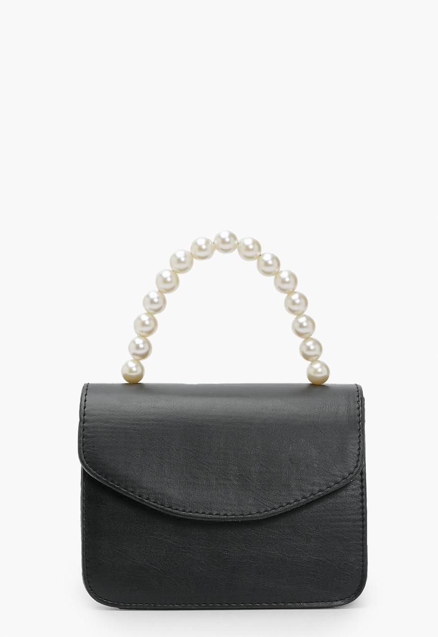 boohoo - Pearl Handle Grab Bag- Black