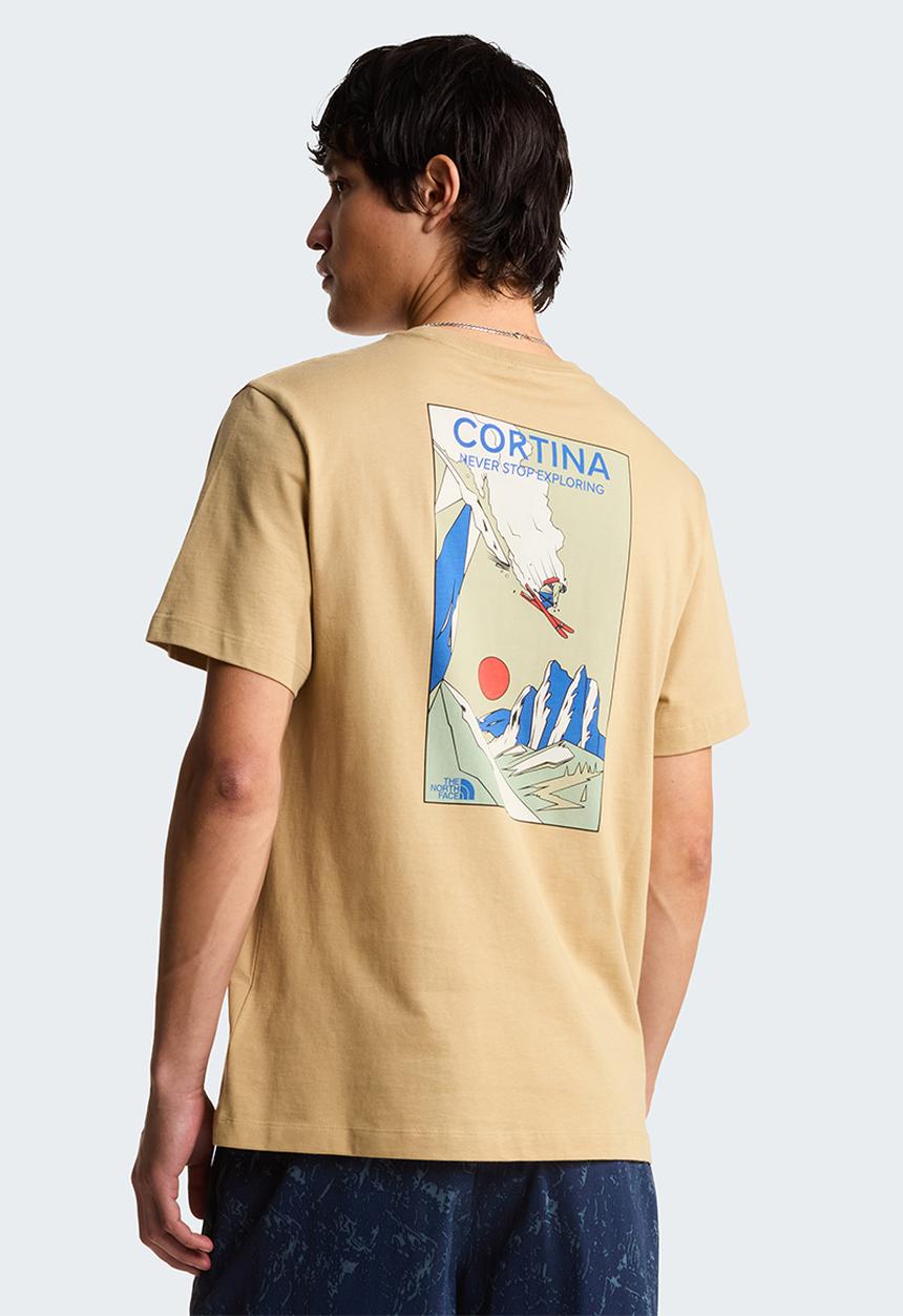 The North Face - M Mountain Celebration Relaxed Fit Short Sleeve Tee-Graphic - Khaki Stone