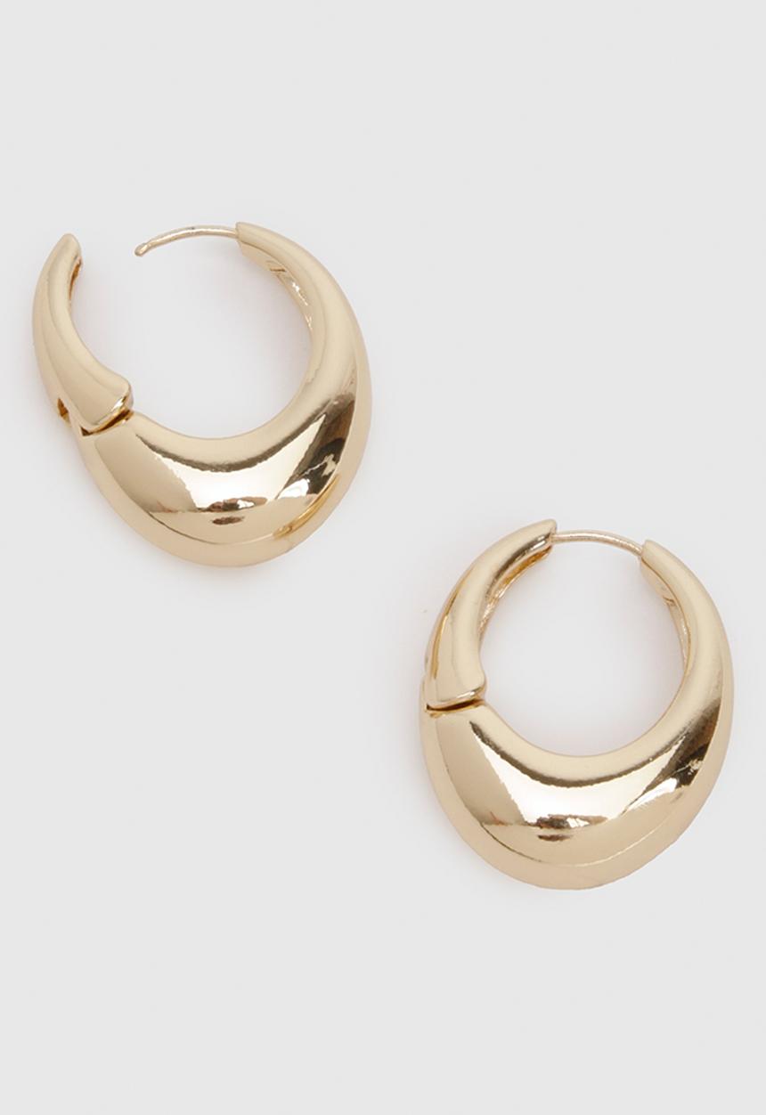 boohoo - Oval Hoops- Gold