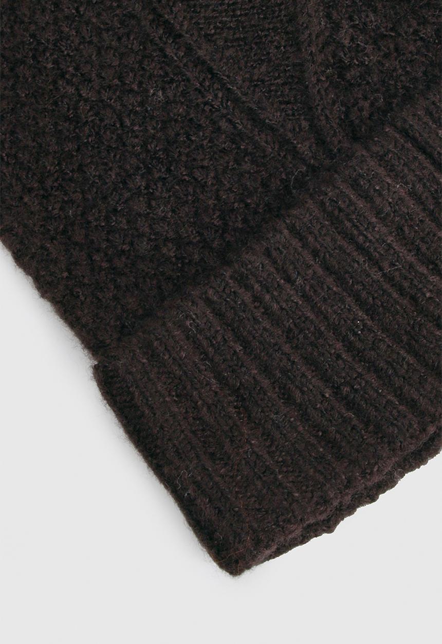 boohoo - Cable Knit Beanie- Black