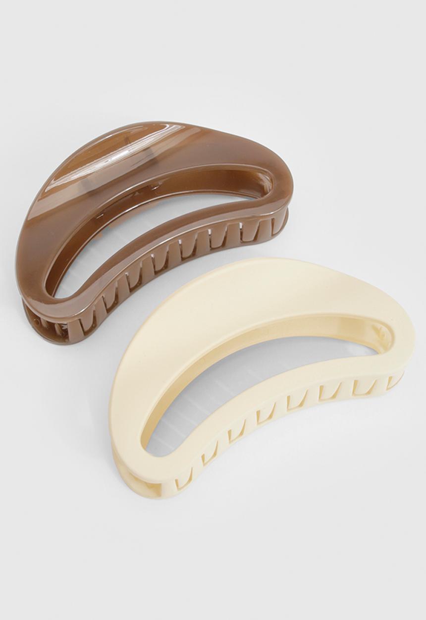 boohoo - Oversized Claw Clip 2 Pack- Multi