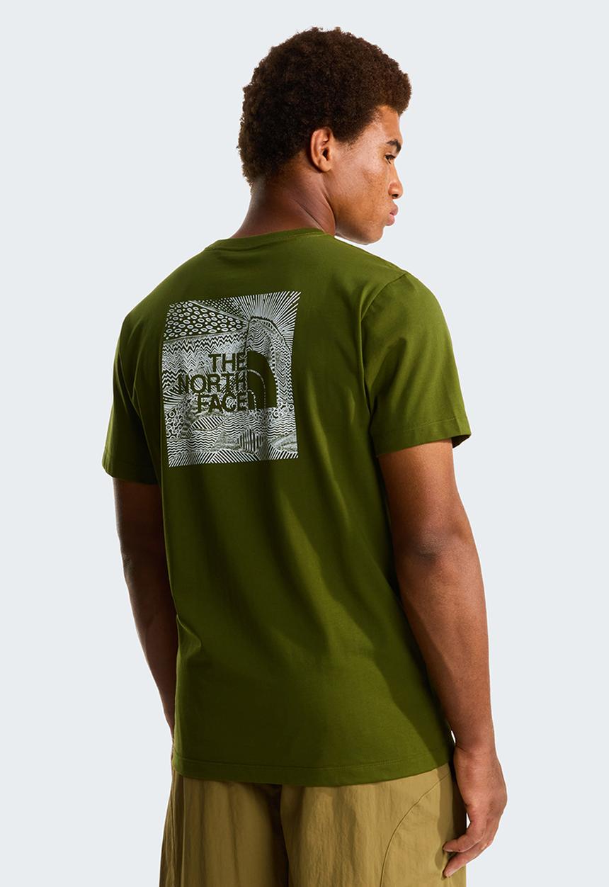 The North Face - M Box Nse Celebration Regular Short Sleeve Tee - Woodland Green