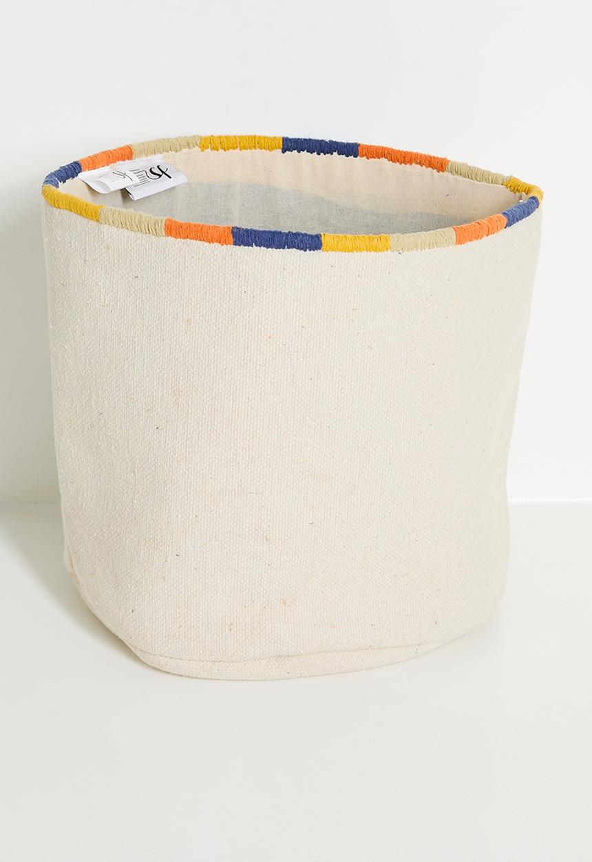 Sixth Floor - Rainbow Woven Basket - Natural