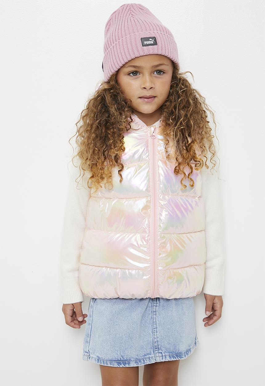 Pop Candy - Puffer vest with animal ears - translucent pink