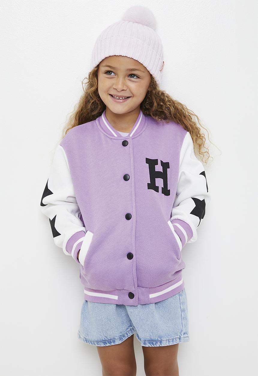Pop Candy - Baseball jacket - pale purple/white/black