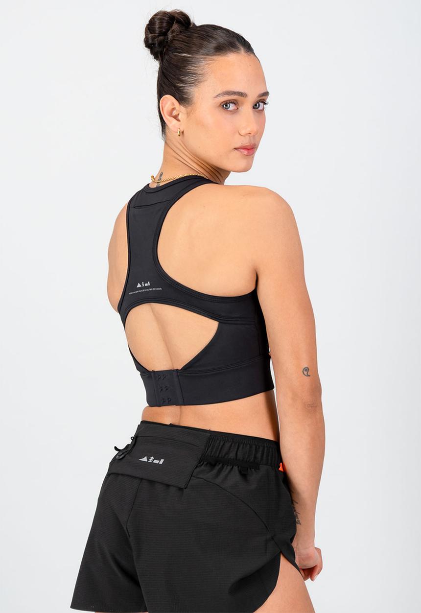 Burnt  - Momentum Sports Bra - Black