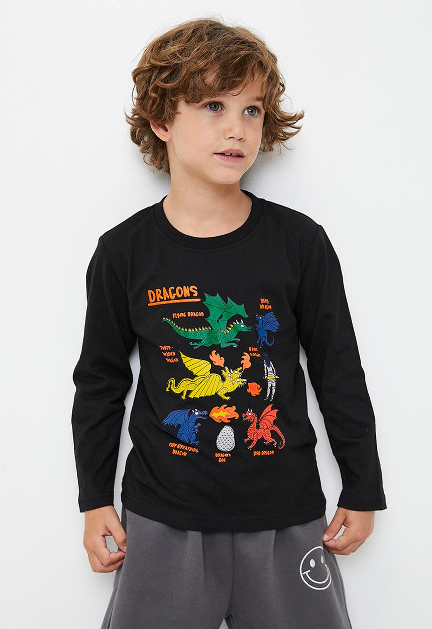 Pop Candy - Dragons graphic print tee - black