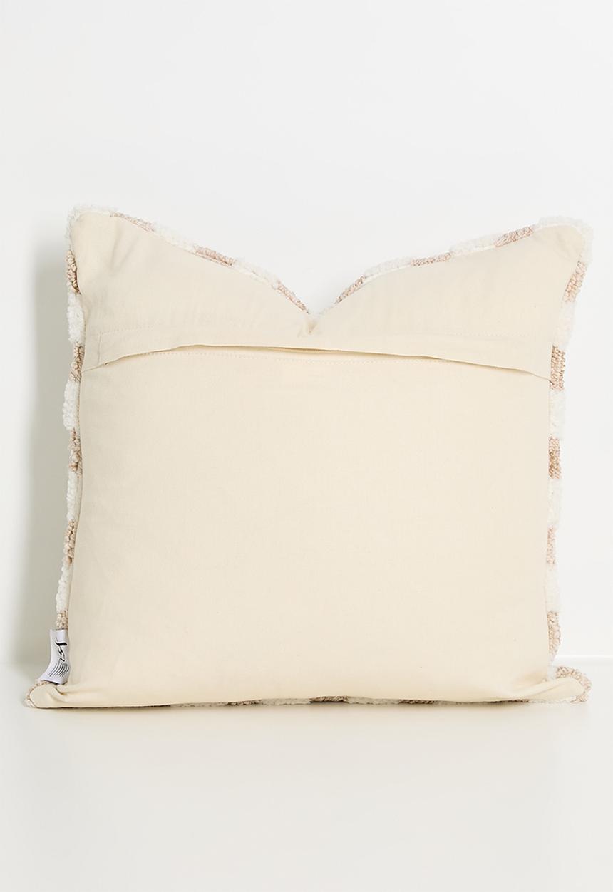 Sixth Floor - Checker Jute Cushion Cover - Natural