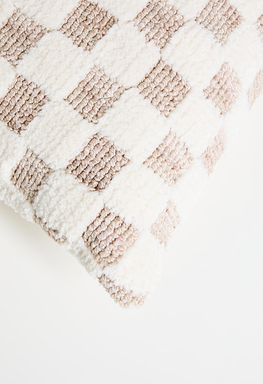 Sixth Floor - Checker Jute Cushion Cover - Natural