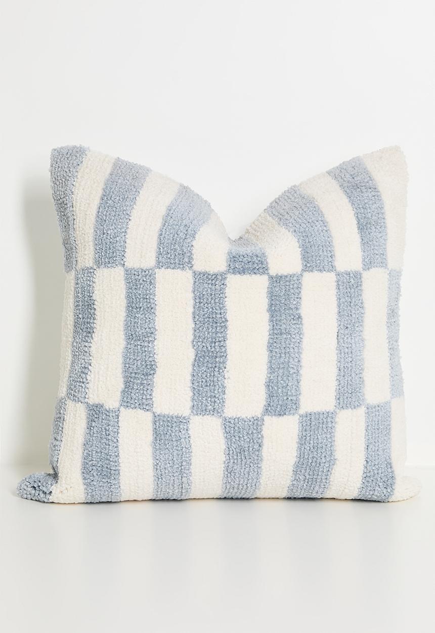 Sixth Floor - Knitted Cushion Cover - Blue