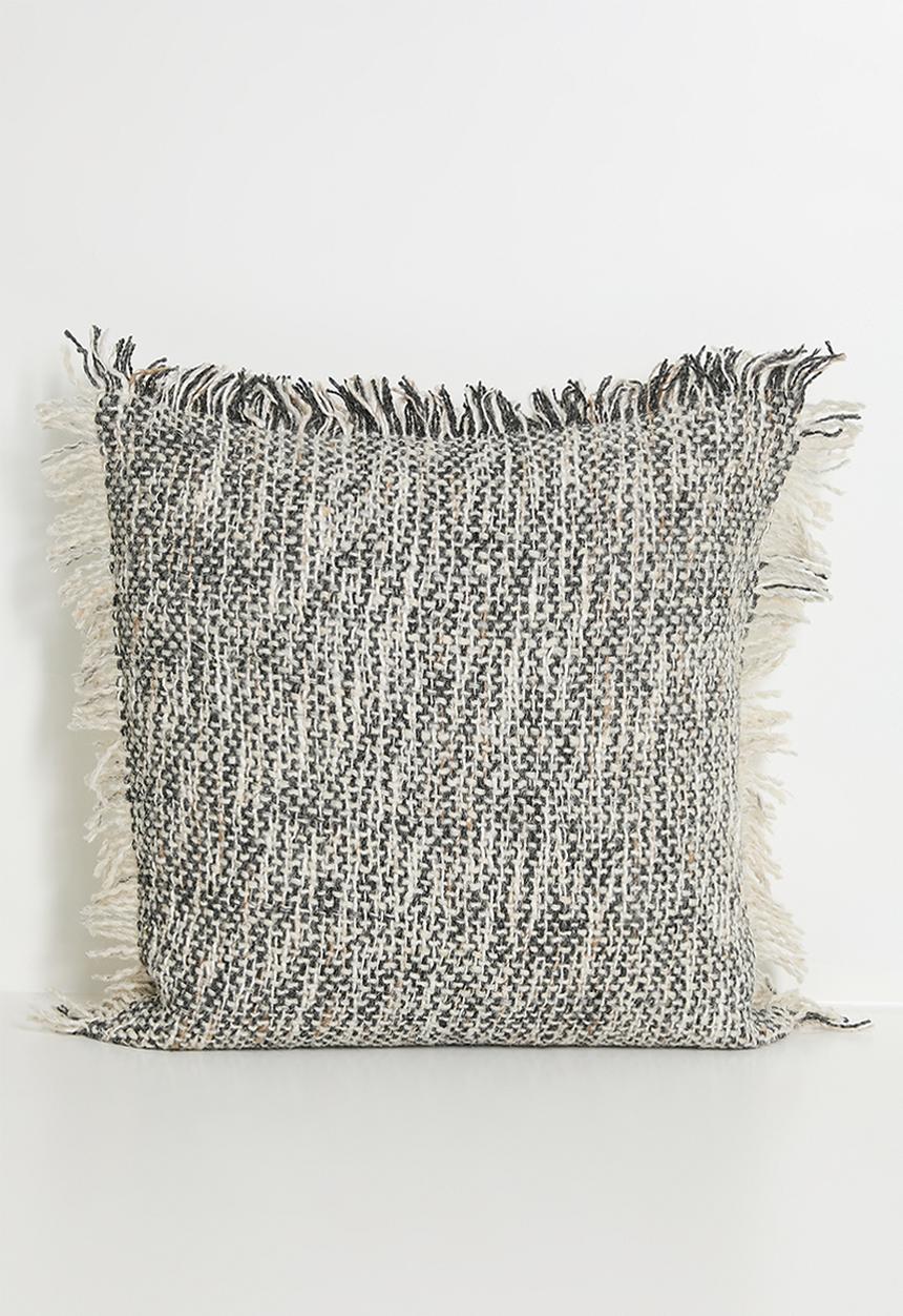 Sixth Floor - Salt & Pepper Woven Cushion Cover - Charcoal