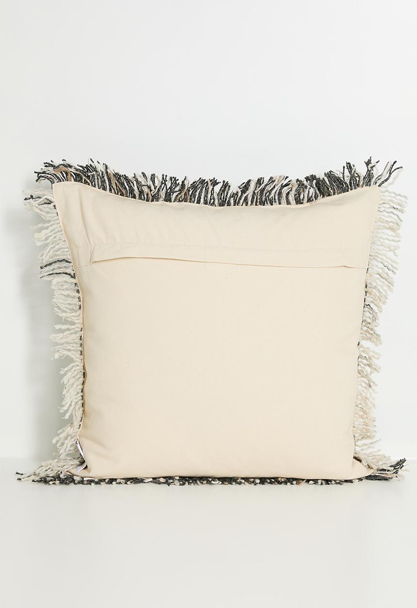 Sixth Floor - Salt & Pepper Woven Cushion Cover - Charcoal