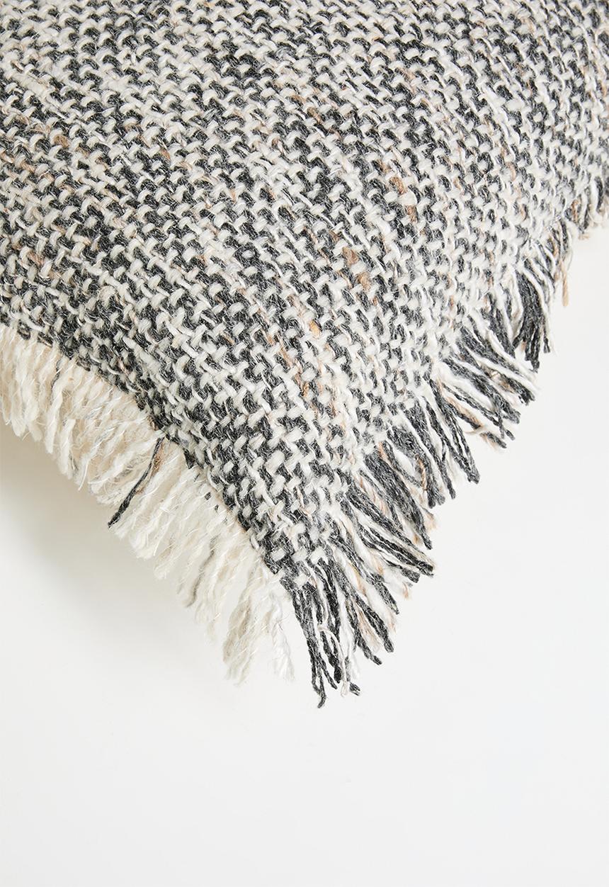 Sixth Floor - Salt & Pepper Woven Cushion Cover - Charcoal